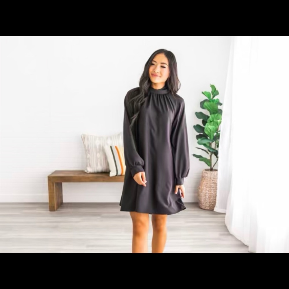 NWT Liam & Co Mock Neck Tie Dress